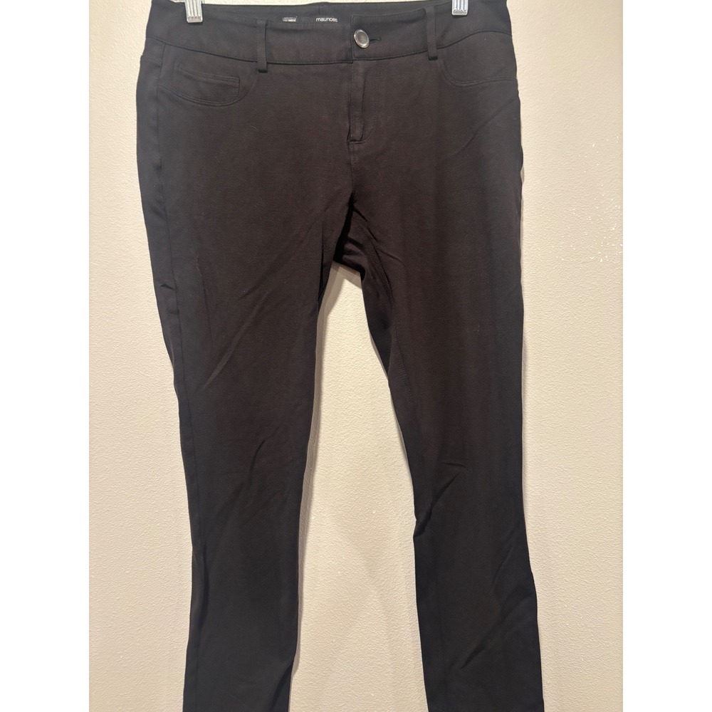 Maurices Womens Black Skinny Mid Rise Dress Pants Trousers Size MR Regular